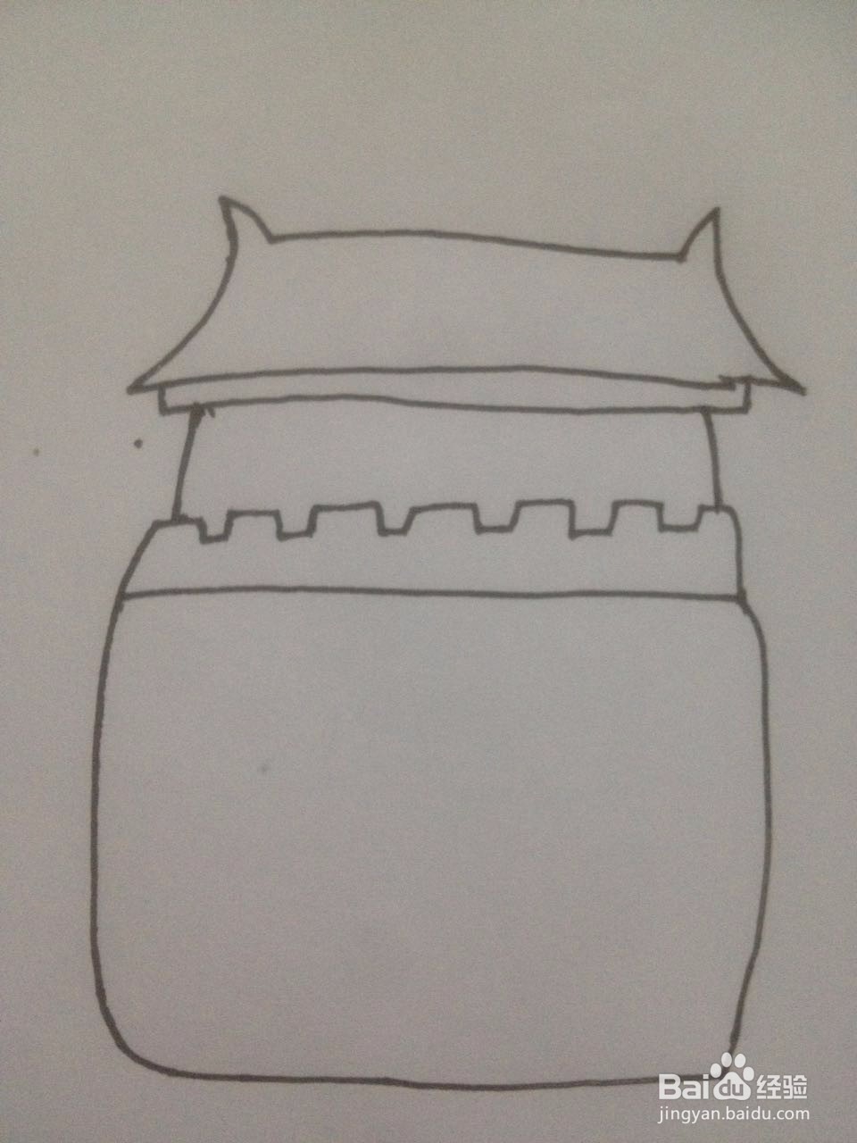 如何简单的画城门