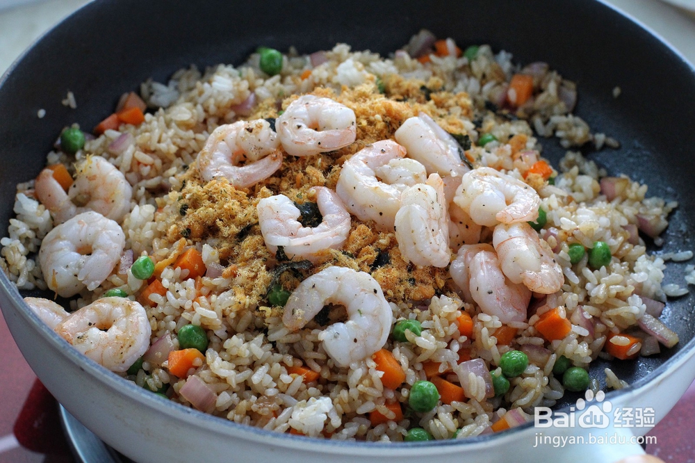 黄油肉松海苔炒饭