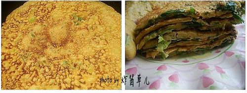 芹叶蛋饼的做法