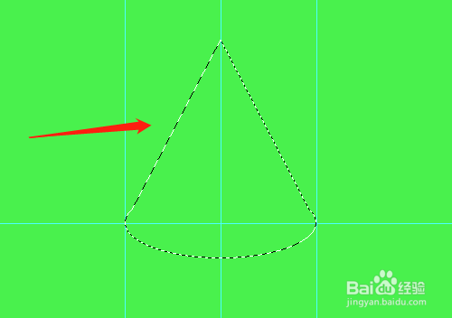 PS怎样制圆椎图形