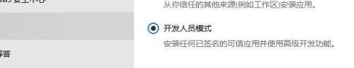 WIn10如何设置开发人员功能
