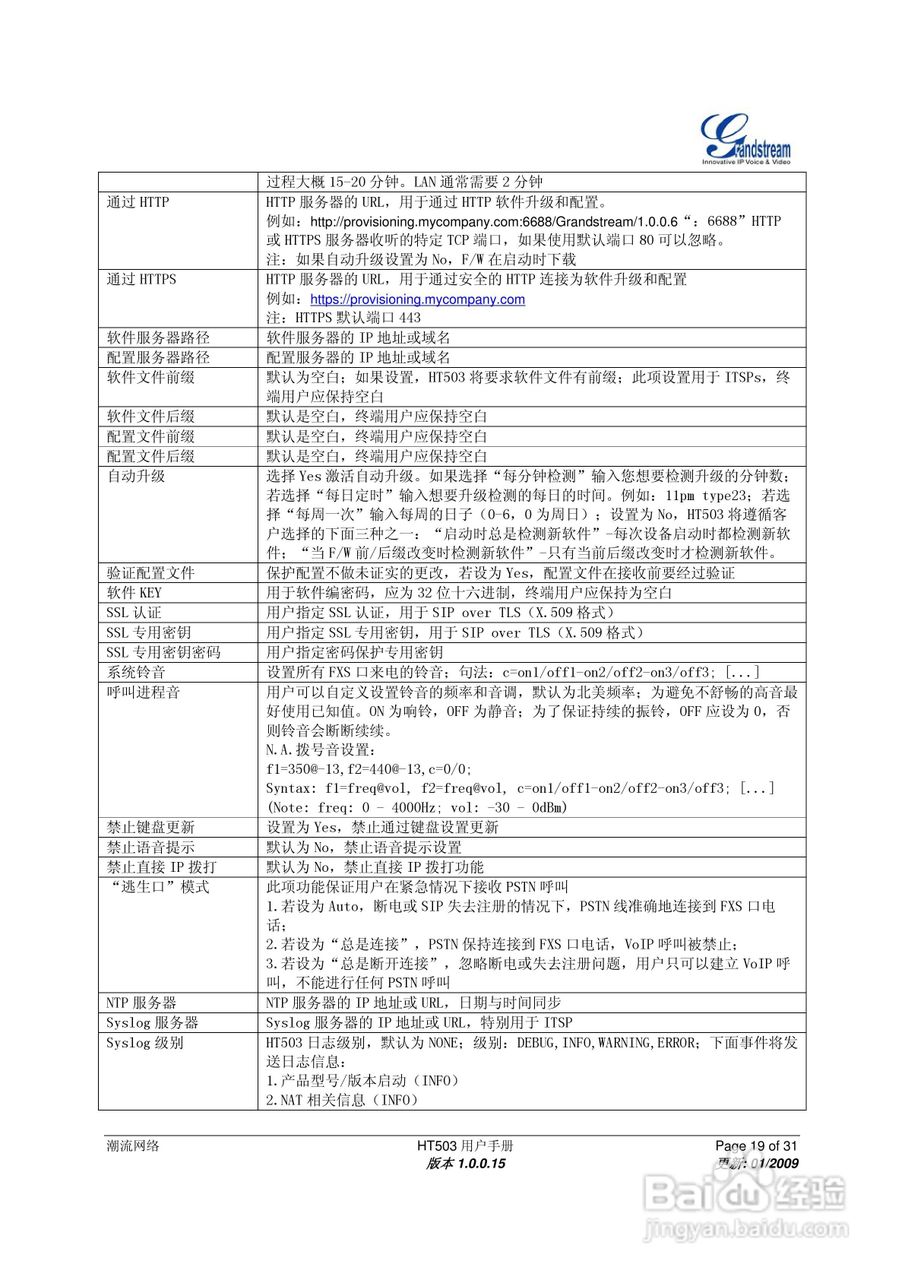 Gtandstream HT503双FXS口模拟电话适配器用户手册:[2]