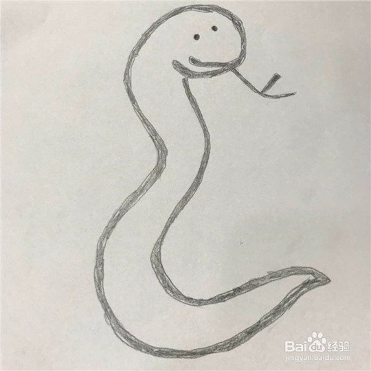 蛇的简笔画的画法