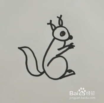 教你怎样用06简笔画松鼠