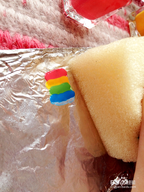 DIY美甲教程----彩虹渐变色