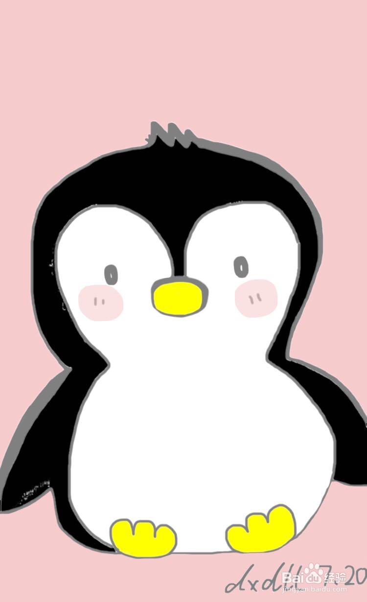 dxdll手绘之小企鹅怎么画