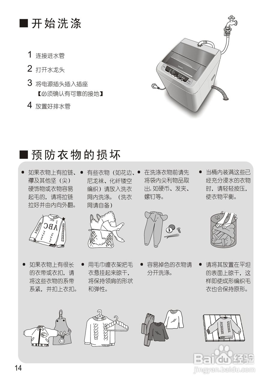 松下XQB75-T741U洗衣机使用说明书:[2]