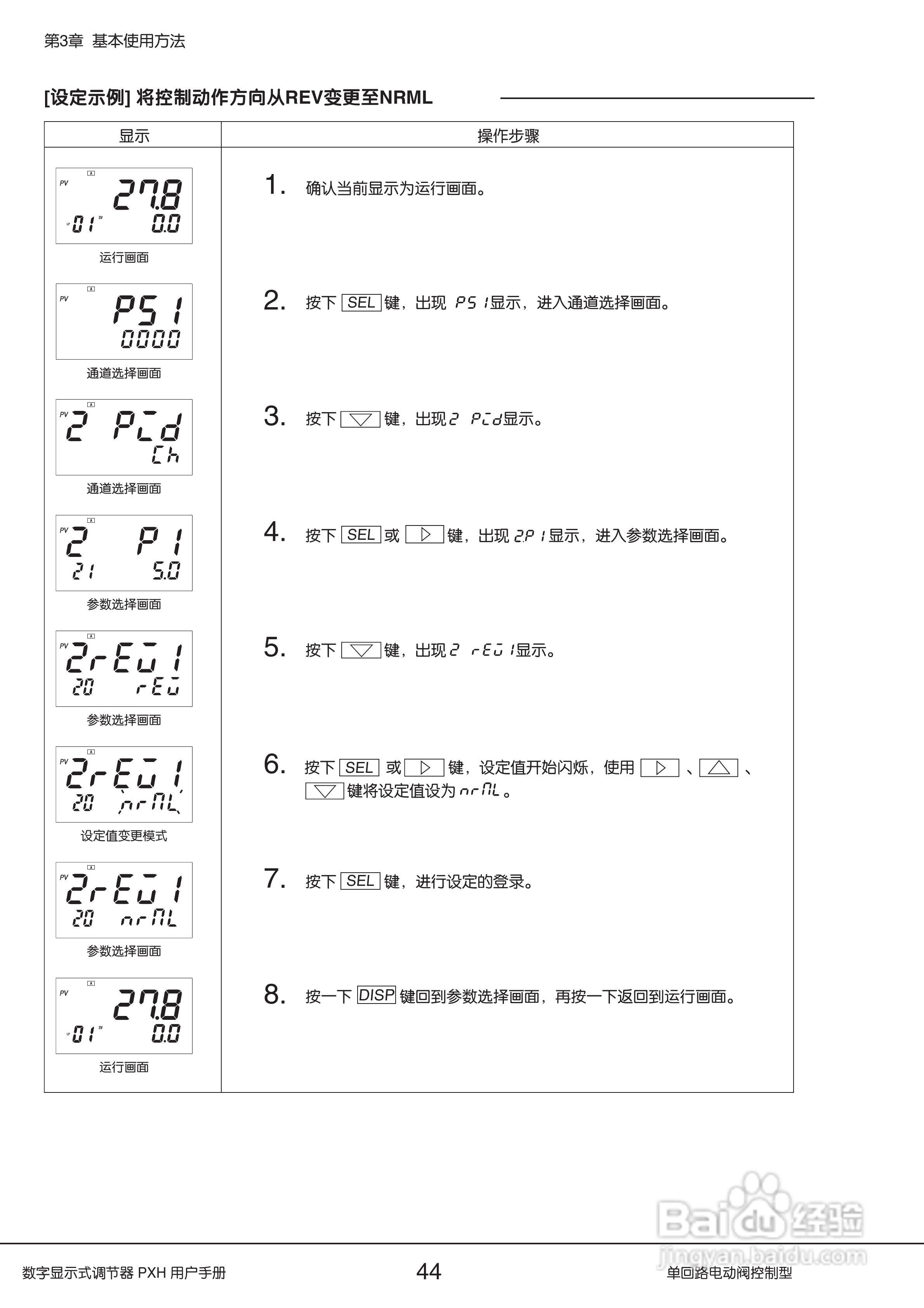 富士PXH电动阀控制型数字显示式调节器操作手册:[5]
