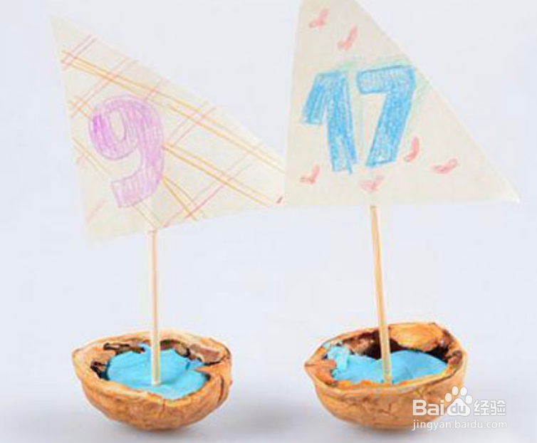 如何用核桃壳制作小帆船？