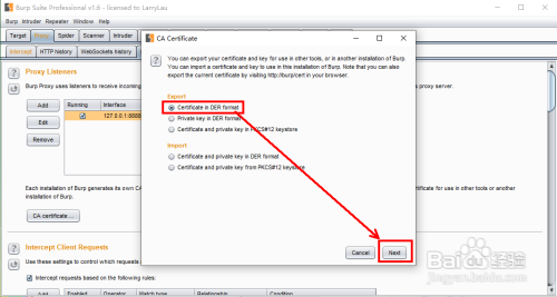 使用Burp Suite抓https数据包