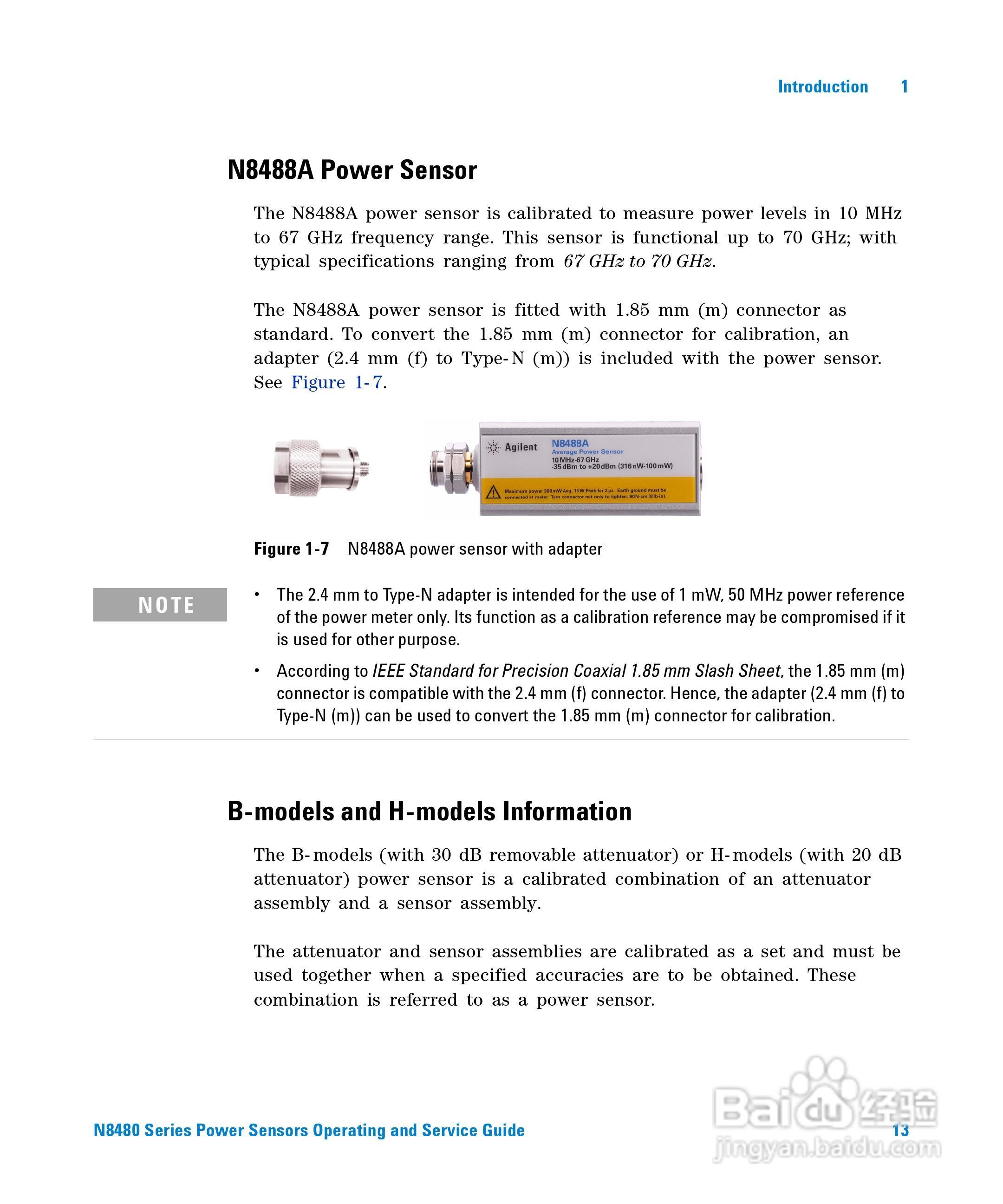 N8481H功率感测器使用手册:[3]