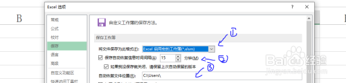 Excel设置自动保存文件格式,时间间隔和路径!