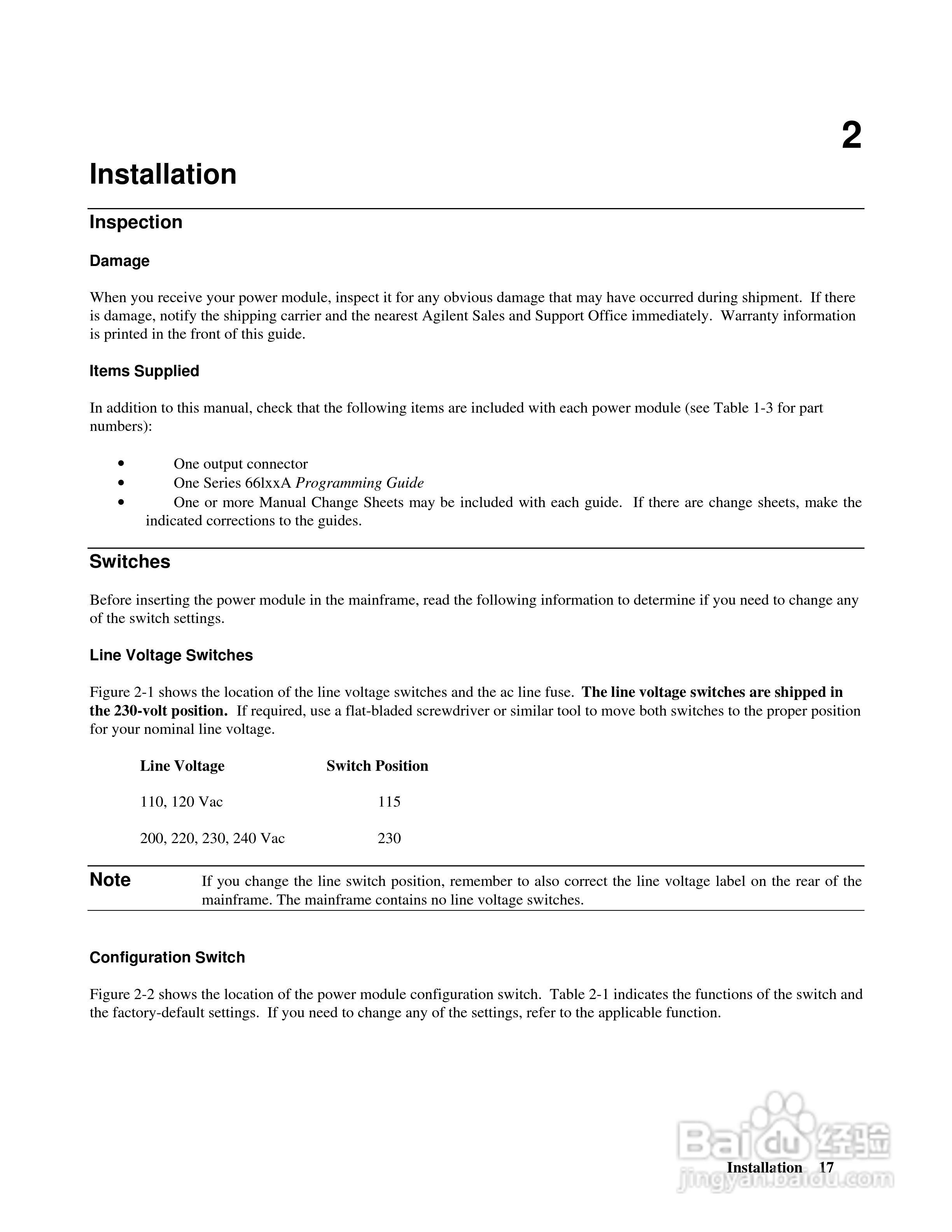 66000A系列模组化电源供应器使用手册:[2]