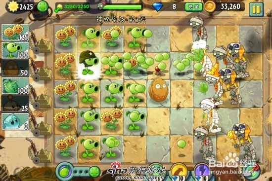 植物大战僵尸2中文版神秘埃及第三关：[1]一星