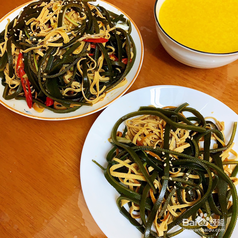 如何做好凉菜海带拌豆腐皮