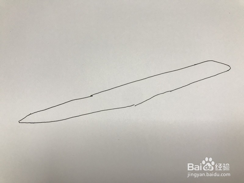 画一个简易飞机客机3