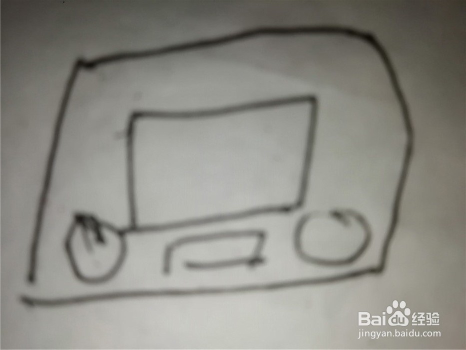 怎么样用简笔画画电视机