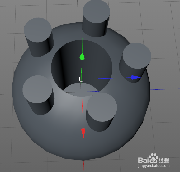 C4D三维建模(圆形笔筒)
