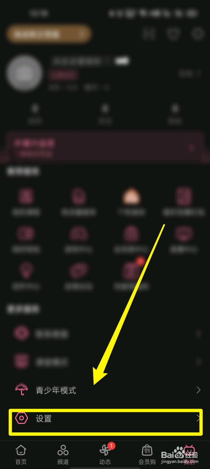 哔哩哔哩如何关闭接收应援团消息