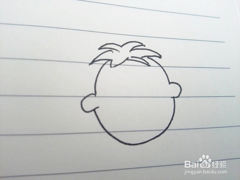 简笔画之旺旺小孩