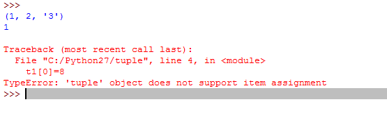 Python中的元组和集合