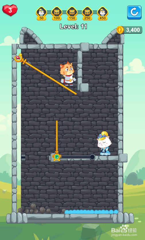 怎样通过Super Kitty Rescue的Level 11?