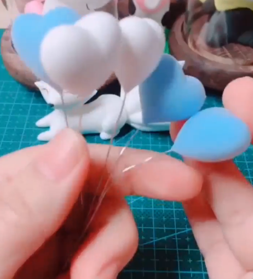 黏土爱心气球怎么做？