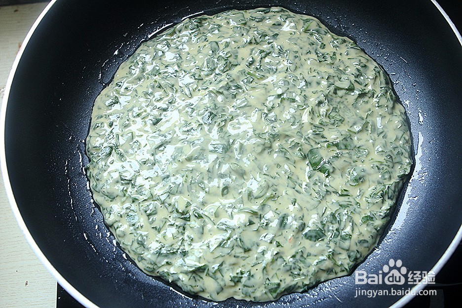 香酥番薯叶鸡蛋饼