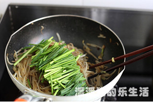 青蒜豆芽炒粉条