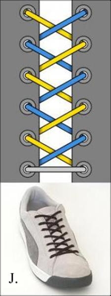 板鞋系鞋带方法图解