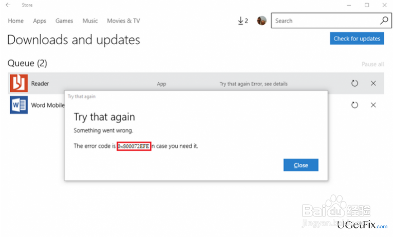 如何在Windows 10上修复错误代码0x80072efd?