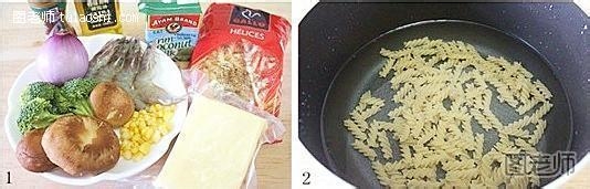 西餐菜谱 鲜虾椰浆焗意面的做法