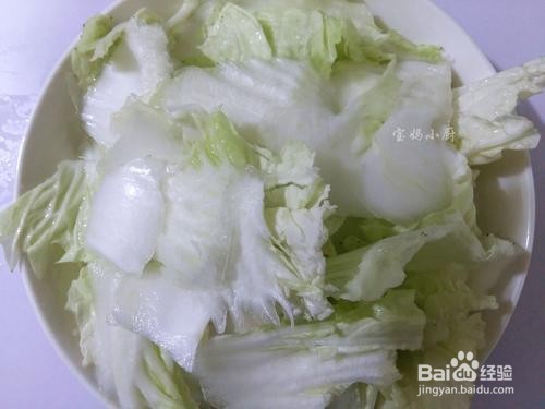 白菜叶鲜炒大虾