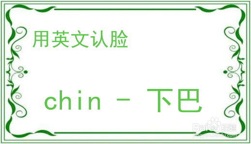 教你用英文认脸