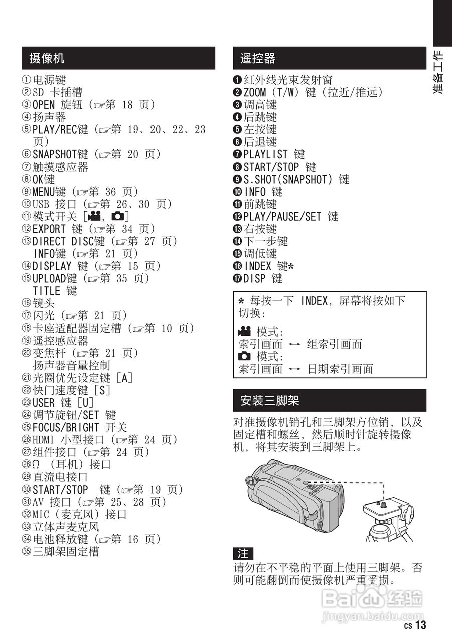 胜利GZ-HM400数码摄像机使用说明书:[2]
