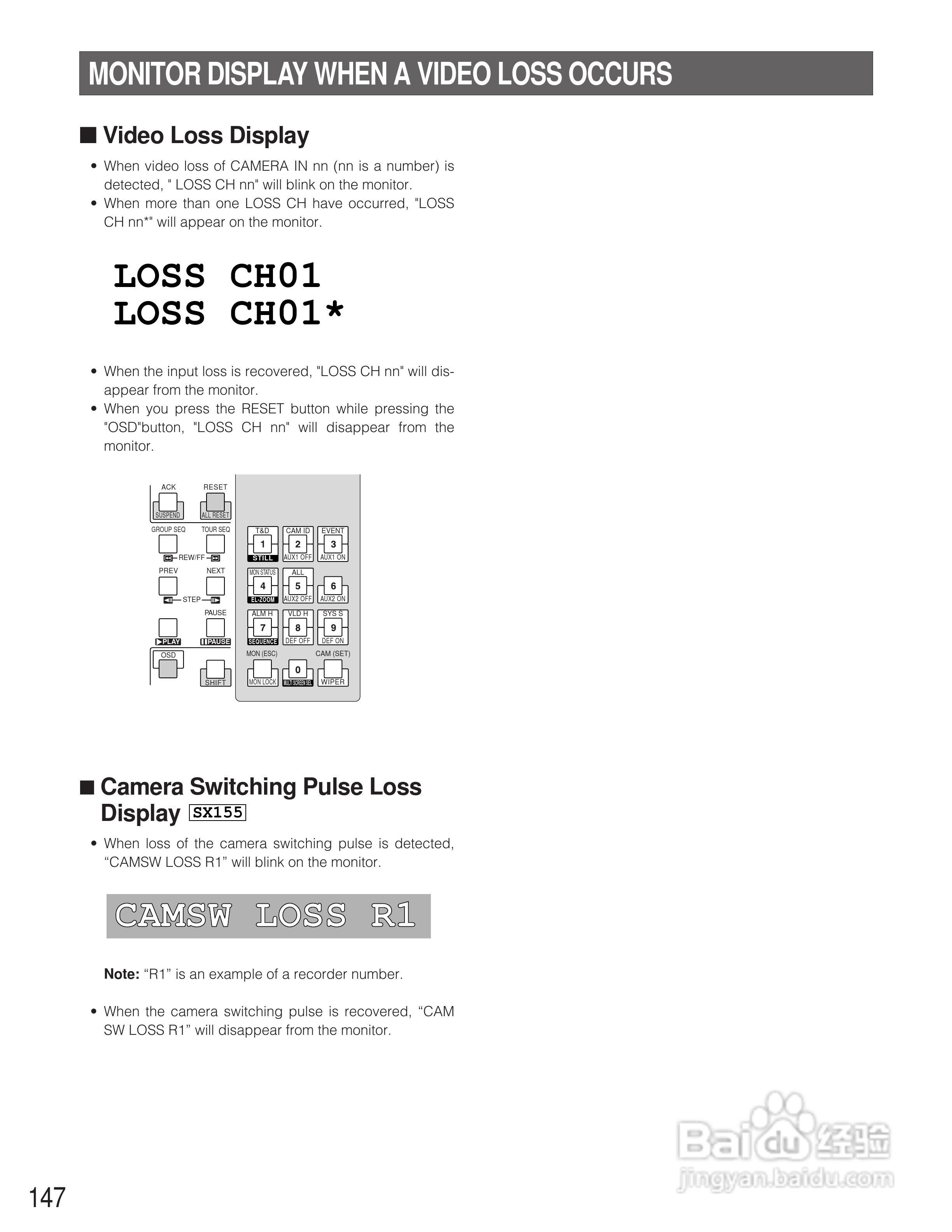 松下WJ-SX150A矩阵切换器使用说明书:[15]
