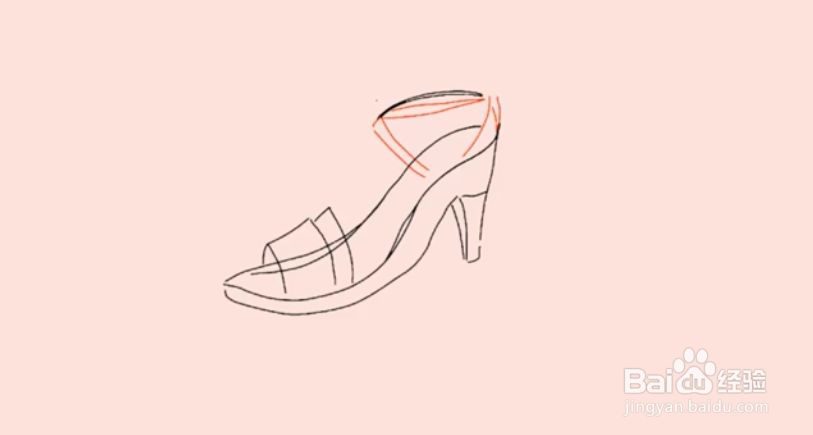 如何画高跟鞋简笔画