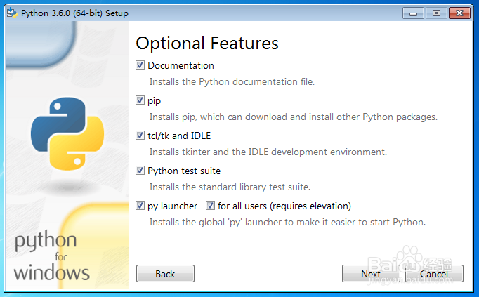 如何在Windows7系统上安装最新的64位Python3.6