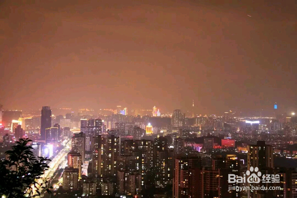 站在板樟山上往外望的夜景 千姿百态的美