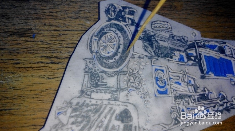 手工橡皮章之火车橡皮章