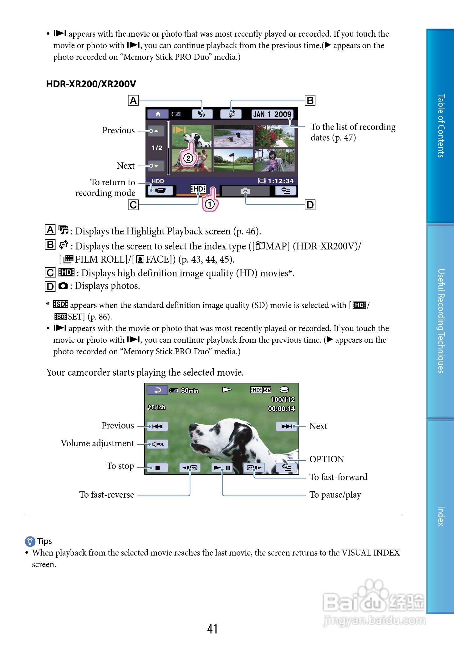 索尼HDR-XR100数码摄像机使用说明书:[5]