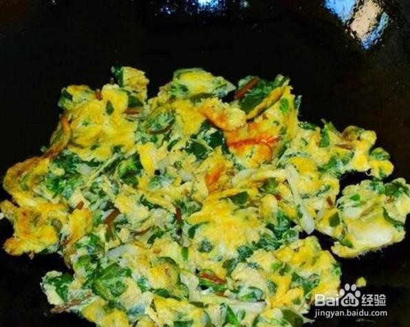 马齿苋素炒鸡蛋