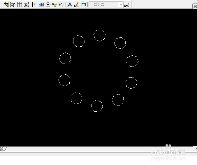怎么用CAD制作一个简单的环形阵列图形