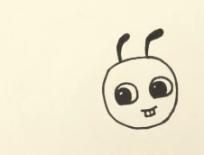 手工简笔画——怎么画背米粒的小蚂蚁