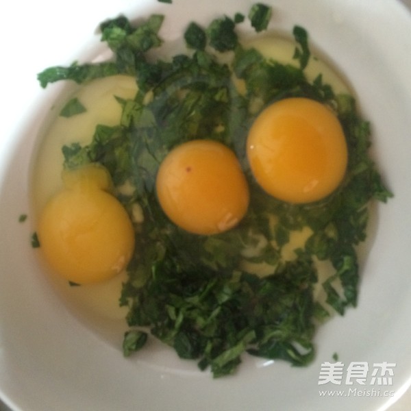 芹菜叶鸡蛋饼