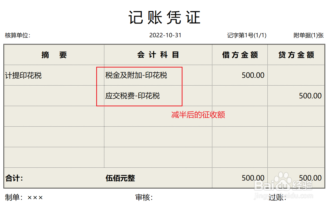 印花税最新政策2022年减半征收账务处理