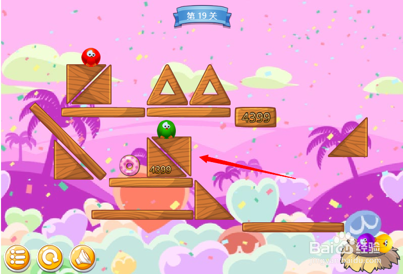 小游戏泡泡鸟历险记第19关