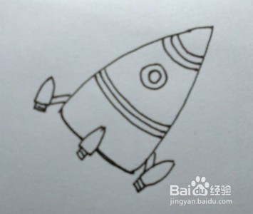 怎么画儿童简笔画：火箭