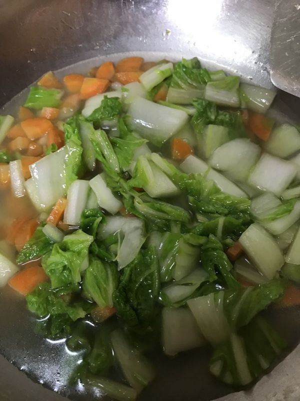 白菜鱼丸咖喱饭