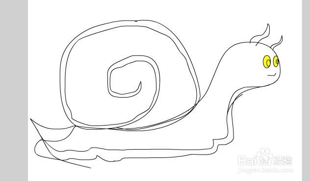 flash铅笔工具绘制卡通蜗牛
